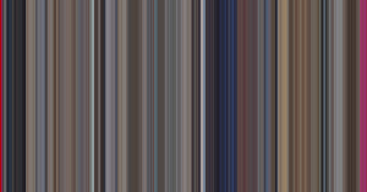 A Clockwork Orange’s movie barcode: its colors from the first frame to the last, left to right