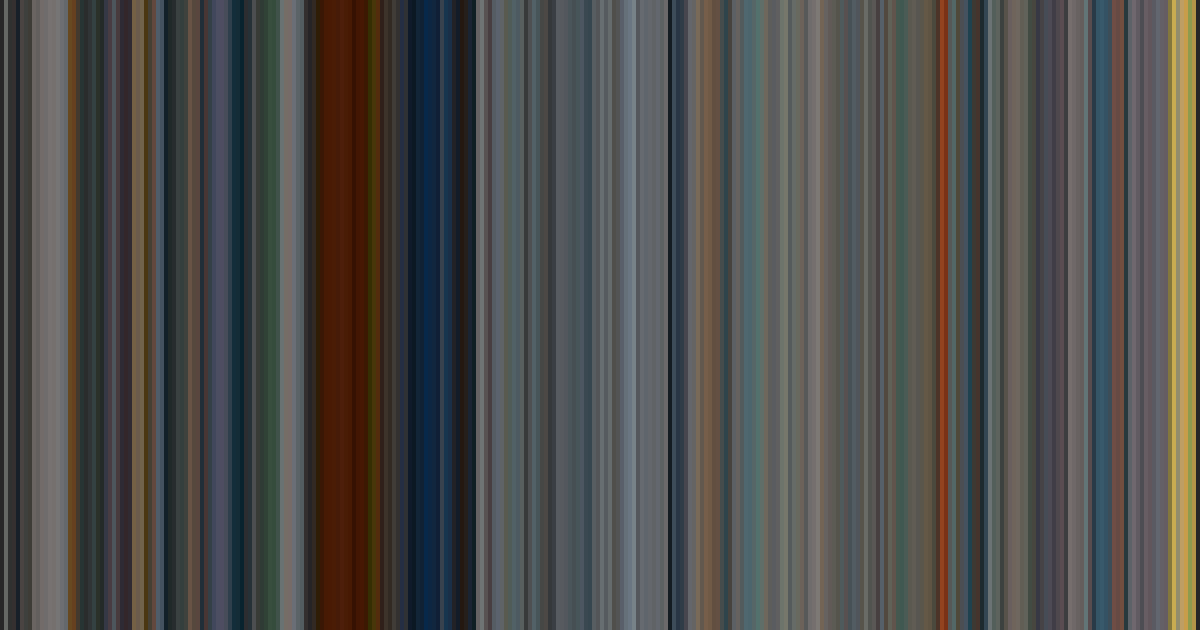 Chungking Express’s movie barcode: its colors from the first frame to the last, left to right