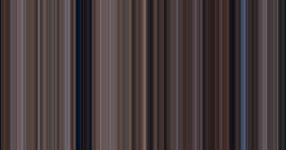 Dead Poets Society’s movie barcode: its colors from the first frame to the last, left to right