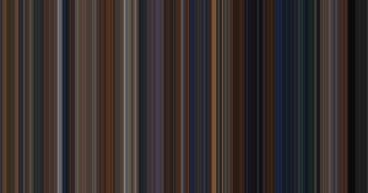 Harry Potter and the Chamber of Secrets’s movie barcode: its colors from the first frame to the last, left to right