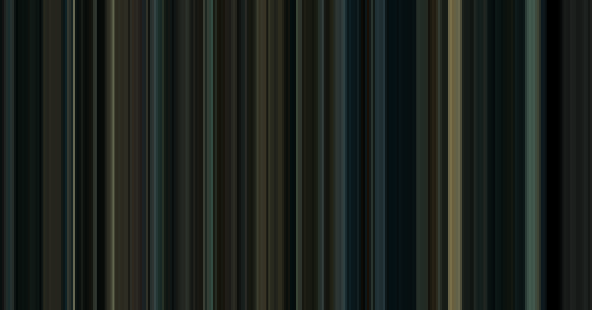 Harry Potter and the Deathly Hallows – Part 1’s movie barcode: its colors from the first frame to the last, left to right