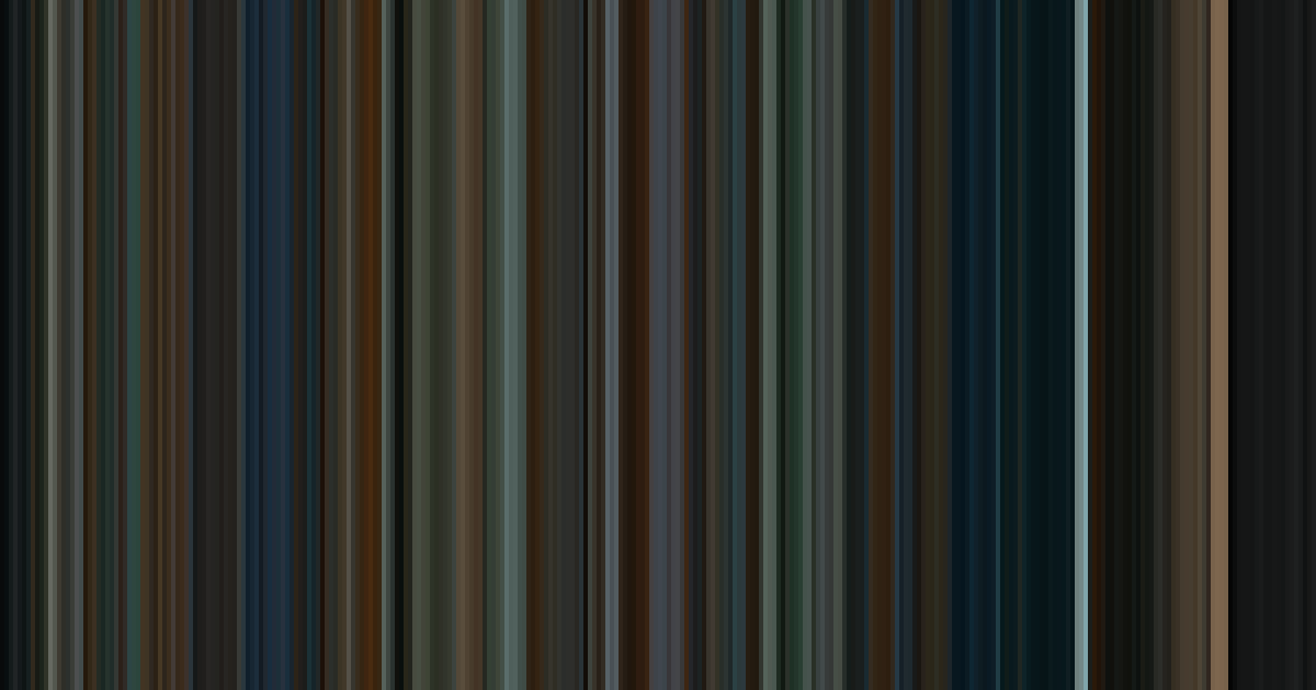 Harry Potter and the Goblet of Fire’s movie barcode: its colors from the first frame to the last, left to right