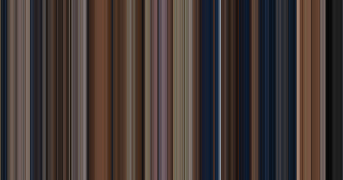 Harry Potter and the Philosopher's Stone’s movie barcode: its colors from the first frame to the last, left to right