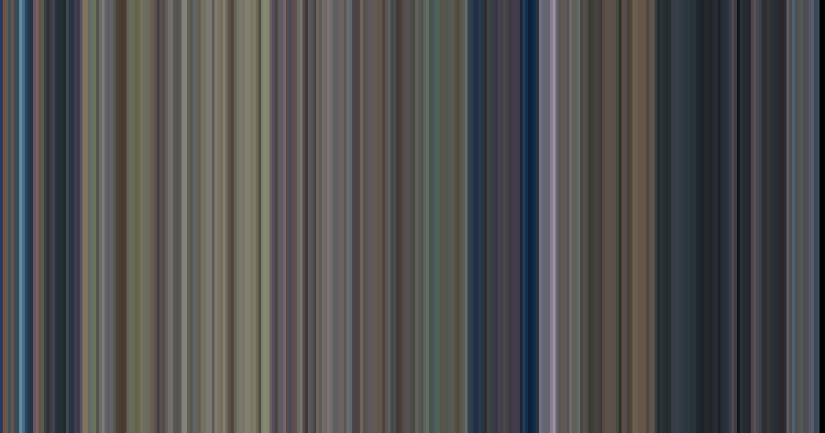 Lady and the Tramp’s movie barcode: its colors from the first frame to the last, left to right