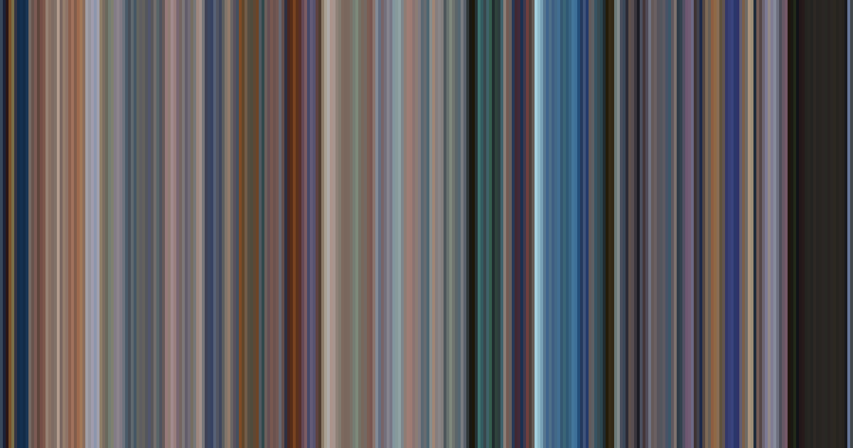 Monsters, Inc.’s movie barcode: its colors from the first frame to the last, left to right