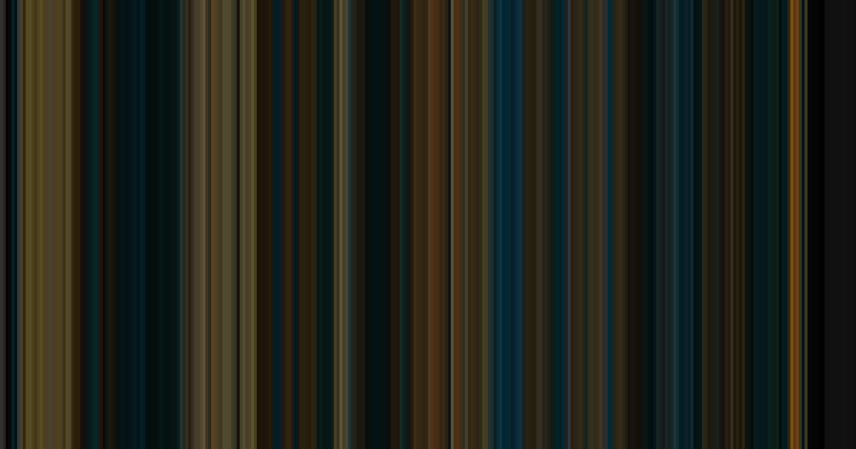 Pan's Labyrinth’s movie barcode: its colors from the first frame to the last, left to right