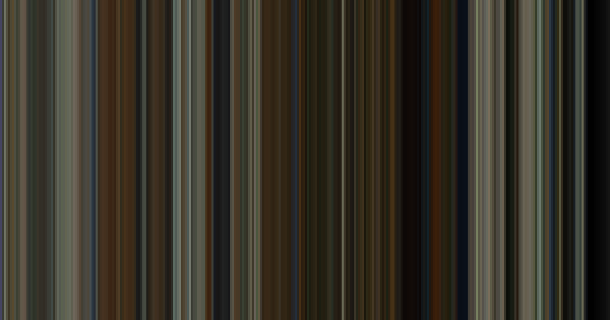 Parasite’s movie barcode: its colors from the first frame to the last, left to right