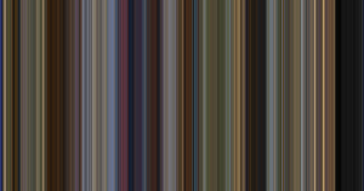 Shrek’s movie barcode: its colors from the first frame to the last, left to right