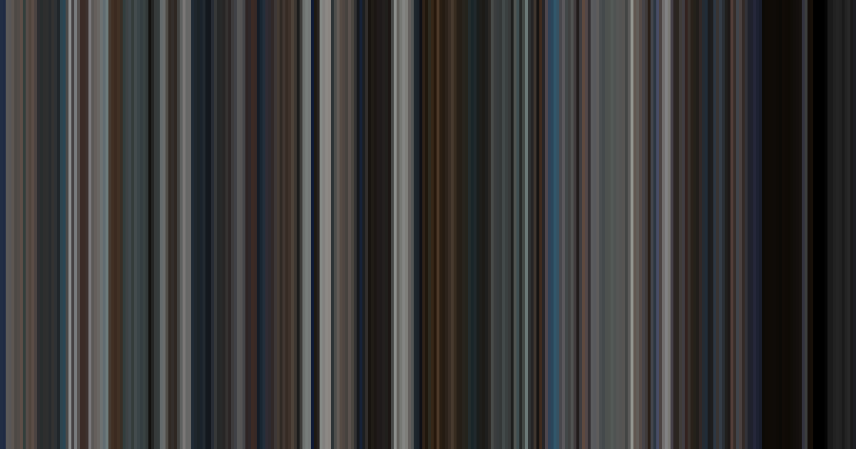 The Dark Knight’s movie barcode: its colors from the first frame to the last, left to right