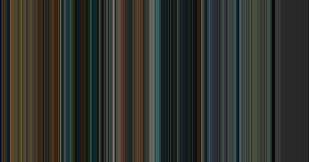 The Lord of the Rings: The Fellowship of the Ring’s movie barcode: its colors from the first frame to the last, left to right