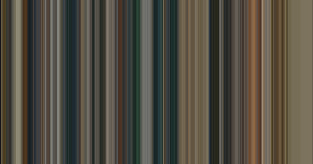 The Lord of the Rings: The Return of the King’s movie barcode: its colors from the first frame to the last, left to right