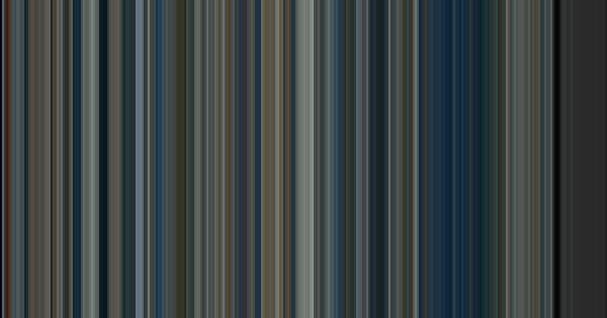 The Lord of the Rings: The Two Towers’s movie barcode: its colors from the first frame to the last, left to right