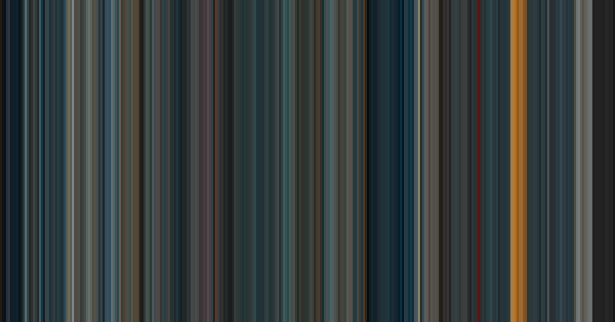 The Terminator’s movie barcode: its colors from the first frame to the last, left to right