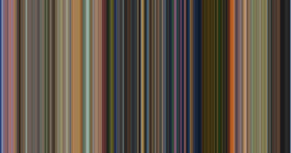Toy Story 3’s movie barcode: its colors from the first frame to the last, left to right