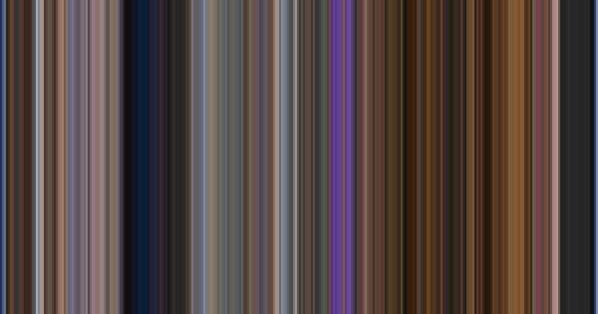 Toy Story 4’s movie barcode: its colors from the first frame to the last, left to right